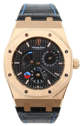 Audemars Piguet - Unworn Rose Gold Royal Oak 39mm Black Dial Dual Time Restivo limited edition 26120OR.OO.D002CR.01
