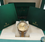 Rolex - Pre-owned Two Tone Yellow Gold Datejust 41 Champagne Diamond Dial Jubilee Bracelet 126333
