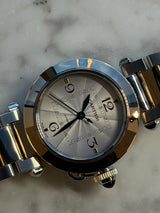 Cartier - Unworn Two Tone Rose Gold Pasha 35mm Silver Dial W2PA0008