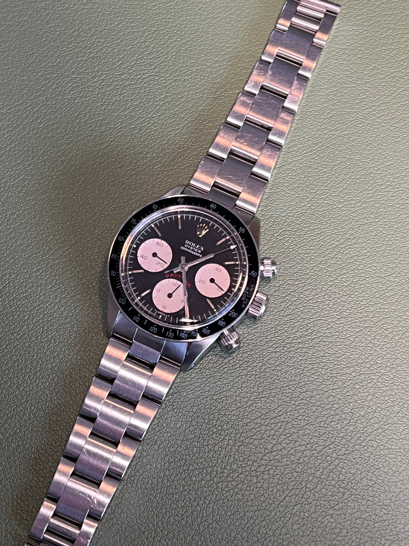 Stainless Steel Paul Newman Big Red Daytona 1985 Rolex Daytona