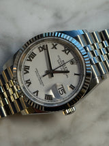 Rolex - Pre-owned Datejust 36 White Roman Dial Jubilee Bracelet 126234