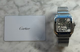 Cartier - Unworn Stainless Steel Santos 47.5 x 39.74mm Skeleton Green Dial WHSA0028