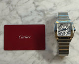Cartier - Unworn Two Tone Yellow Gold Santos 47.5 x 39.74mm Skeleton Dial WHSA0019