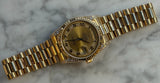 Rolex - Pre-owned Yellow Gold Day-Date 36 Presidential Champagne Diamond Dial & Lugs 18338