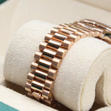 Rolex - Pre-owned Rose Gold Datejust 31 Silver Floral Dial Rose Gold Bracelet 278275