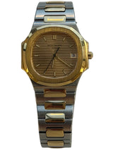 Patek Philippe - Pre-owned Two Tone Yellow Gold Nautilus 33mm Champagne Dial 3900