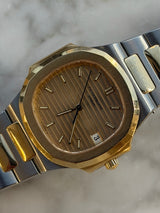 Patek Philippe - Pre-owned Two Tone Yellow Gold Nautilus 33mm Champagne Dial 3900