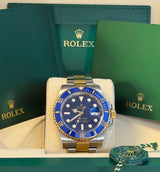 Rolex - Pre-owned Two Tone Yellow Gold Submariner "Bluesy" 116613LB