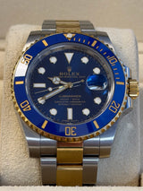 Rolex - Pre-owned Two Tone Yellow Gold Submariner "Bluesy" 116613LB