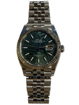 Rolex - Pre-owned Datejust 36 Green Palm Motif Dial Jubilee Bracelet 126234