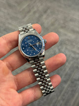 Rolex - Unworn Datejust 31 Blue Floral Motif Diamond Dial Jubilee Bracelet 278274