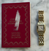 Cartier - Pre-owned Yellow Gold Panthère Mini 17 x 17mm White Dial W25034B9