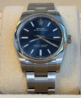 Rolex - Pre-owned Stainless Steel Oyster Perpetual 34 Blue Dial 124200