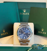 Rolex - Pre-owned Stainless Steel Oyster Perpetual 36 Blue Dial 126000