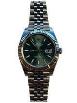 Rolex - Pre-owned Datejust 41 Green Index Dial Jubilee Bracelet 126334