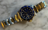 Rolex - Pre-owned Two Tone Yellow Gold Submariner "Bluesy" 16613LB