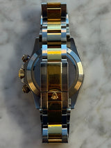 Rolex - Pre-owned Two Tone Daytona Black Diamond Dial 116523