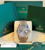 Rolex - Pre-owned Two Tone Rose Gold Datejust 36 Slate Index Dial Jubilee Bracelet 126231
