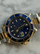 Rolex - Pre-owned Two Tone Yellow Gold Submariner "Bluesy" 16613