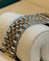Rolex - Pre-owned Two Tone Yellow Gold Datejust 31 Champagne Dial Jubilee Bracelet 278273