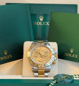 Rolex - Pre-owned Two Tone Yellow Gold Daytona Champagne Dial 116503