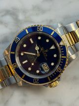 Rolex - Pre-owned Two Tone Yellow Gold Submariner "Bluesy" 16613
