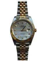 Rolex - Pre-owned Two Tone Yellow Gold Datejust 41 Mother of Pearl Diamond Dial Jubilee Bracelet 126333