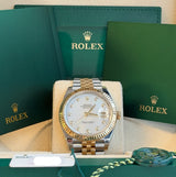 Rolex - Pre-owned Two Tone Yellow Gold Datejust 41 Mother of Pearl Diamond Dial Jubilee Bracelet 126333