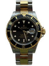 Rolex - Pre-owned Two Tone Yellow Gold Submariner Black Dial 16613