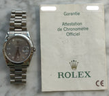 Rolex - Pre-owned White Gold Day-Date 36 Silver Diamond Dial 118239