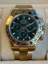 Rolex - Pre-owned Yellow Gold Daytona Green Dial "John Mayer" 116508