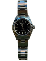 Rolex - Pre-owned Stainless Steel Oyster Perpetual 28 Black Dial 276200