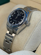Rolex - Pre-owned Stainless Steel Oyster Perpetual 28 Black Dial 276200