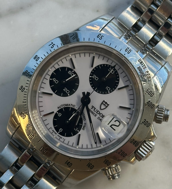 Tudor - Pre-owned Stainless Steel Prince Date "Panda" White Dial 79280