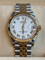 Rolex - Unworn Two Tone Yellow Gold Datejust 31 White Roman Dial Jubilee Bracelet 278273