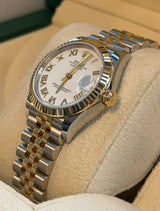 Rolex - Unworn Two Tone Yellow Gold Datejust 31 White Roman Dial Jubilee Bracelet 278273