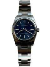 Rolex - Pre-owned Stainless Steel Oyster Perpetual 34 Blue Dial 124200