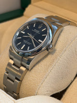 Rolex - Pre-owned Stainless Steel Oyster Perpetual 34 Blue Dial 124200