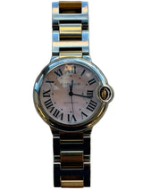 Cartier - Pre-owned Two Tone Rose Gold Ballon Bleu 36mm Mother of Pearl Dial W6920033