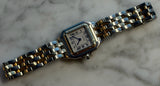 Cartier - Pre-owned Two Tone Yellow Gold Panthère Small 22 x 27mm White Dial W25029B6