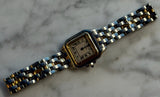 Cartier - Pre-owned Two Tone Yellow Gold Panthère Small 22 x 27mm White Dial W25029B5