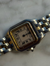 Cartier - Pre-owned Two Tone Yellow Gold Panthère Small 22 x 27mm White Dial W25029B5
