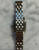 Cartier - Pre-owned Two Tone Yellow Gold Panthère Small 22 x 27mm White Dial W25029B5