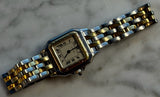 Cartier - Pre-owned Two Tone Yellow Gold Panthère Small 22 x 27mm White Dial W25029B6