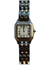 Cartier - Pre-owned Two Tone Yellow Gold Panthère Medium 26.5 x 36mm White Dial W25028B5