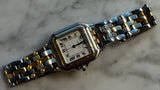 Cartier - Pre-owned Two Tone Yellow Gold Panthère Medium 26.5 x 36mm White Dial W25028B5