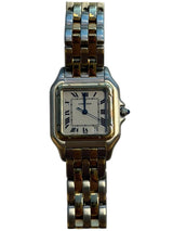 Cartier - Pre-owned Two Tone Yellow Gold Panthère Medium 26.5 x 36mm White Dial W25028B6