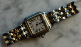 Cartier - Pre-owned Two Tone Yellow Gold Panthère Medium 26.5 x 36mm White Dial W25028B6