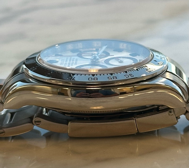 Rolex - Pre-owned White Gold Daytona Silver Racing Dial 116509