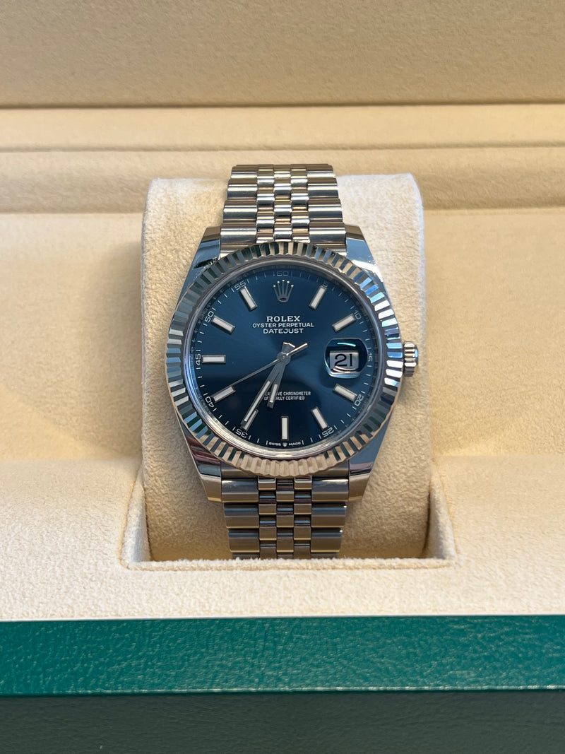 Rolex Pre-owned Datejust 41mm Blue Index Dial Jubilee Bracelet